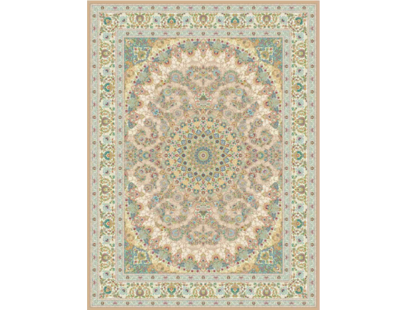 فرش 1200 شانه برجسته تراکم 3600 - کد 6156 - زمینه نسکافه ای 